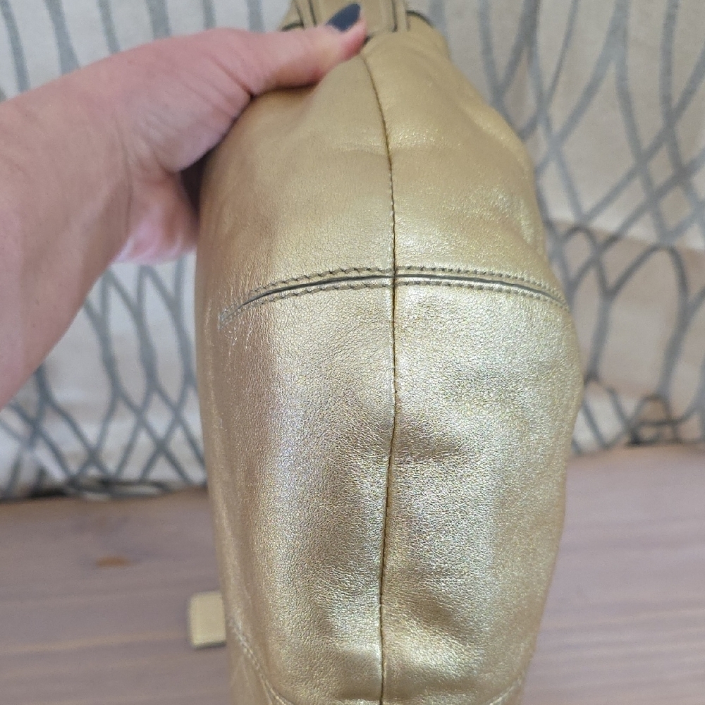 Coach 2009 Metallic Gold Shoulder Bag - Picture 7 of 12